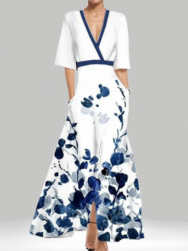 Lea — Vestido Largo Elegante con Media Manga