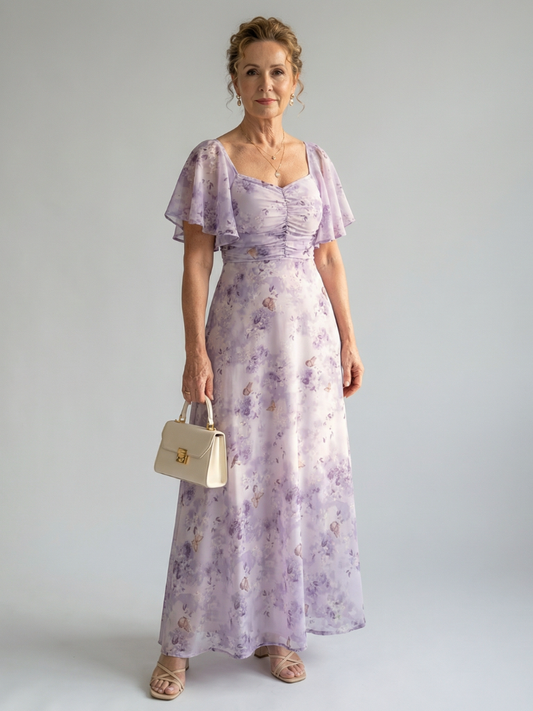 Vaelis | Vestido Midi con Manga Mariposa