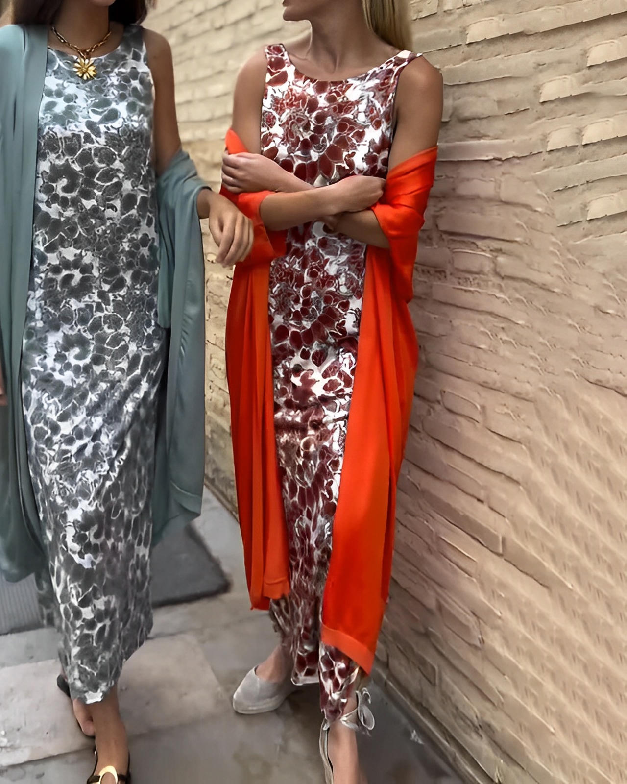 Conjunto Dos Piezas Elegante — Vestido Largo y Chaqueta Coordinada