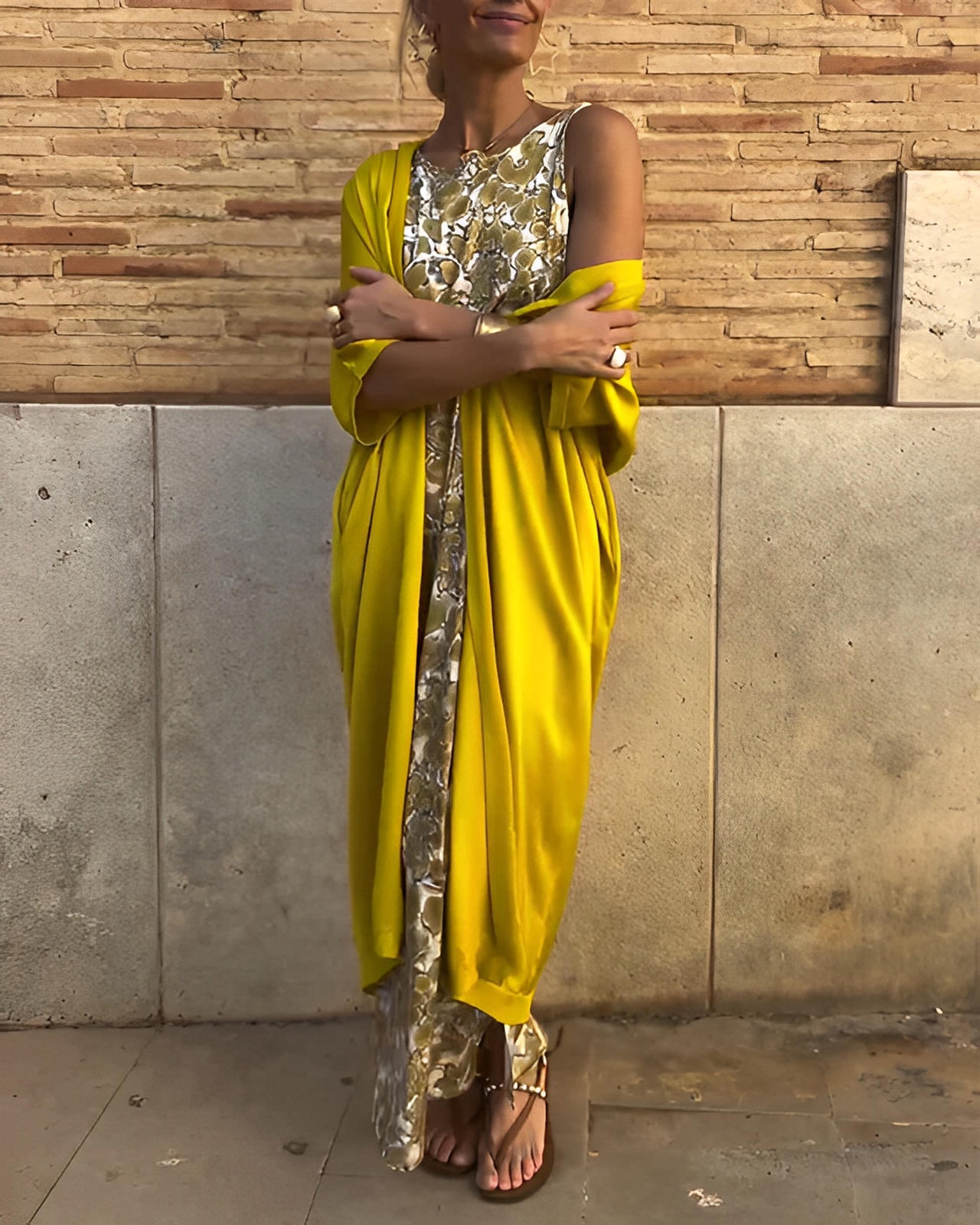 Conjunto Dos Piezas Elegante — Vestido Largo y Chaqueta Coordinada