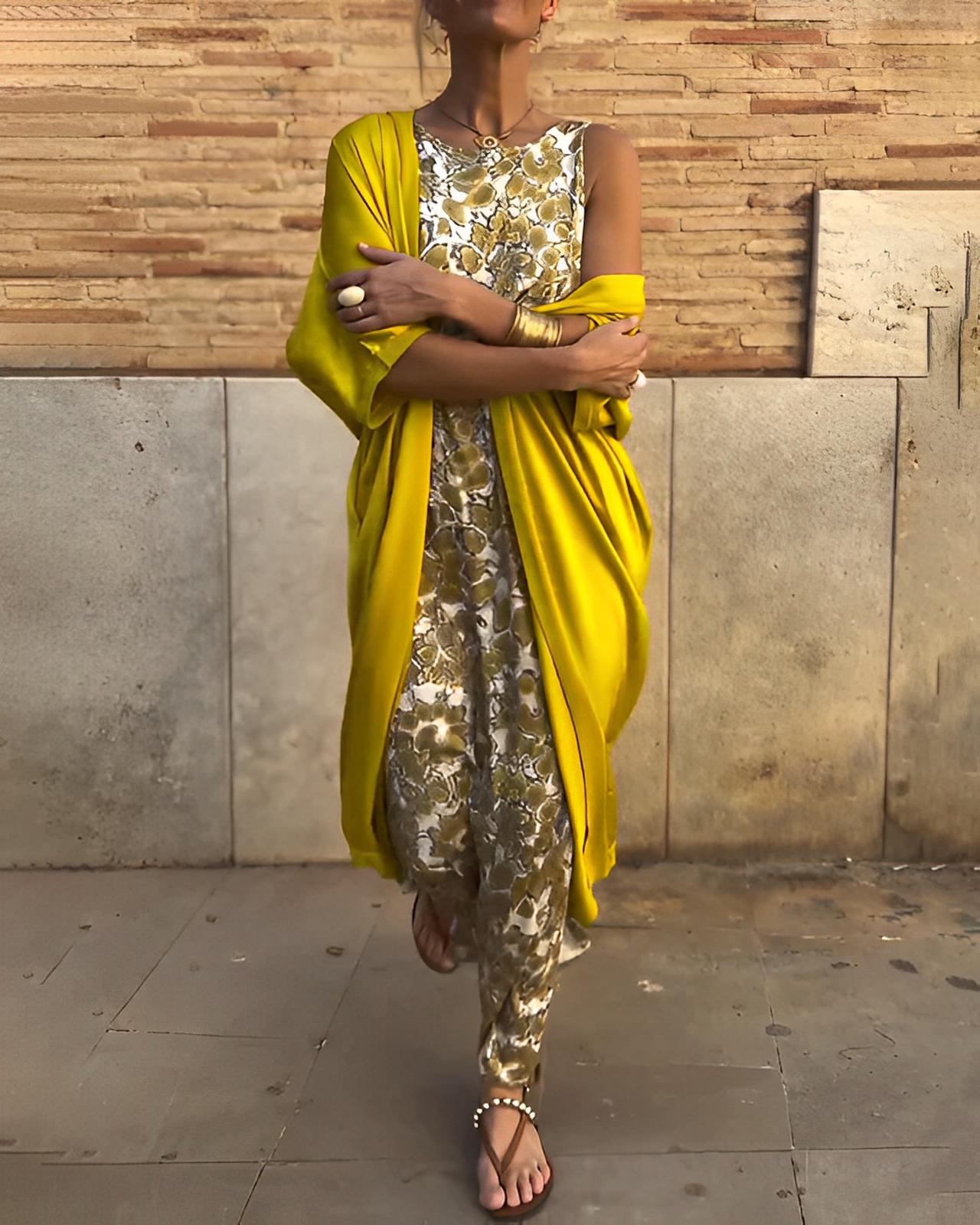 Conjunto Dos Piezas Elegante — Vestido Largo y Chaqueta Coordinada