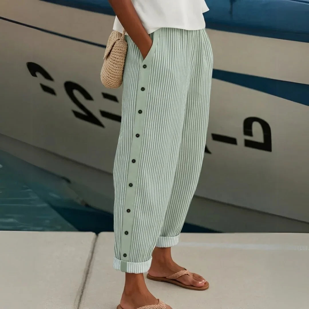Pantalón Riviera - Rayas y Botones