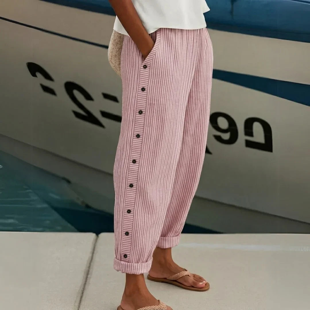 Pantalón Riviera - Rayas y Botones