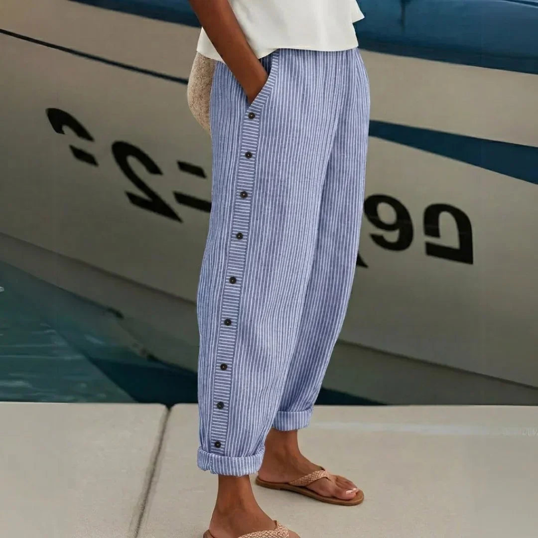 Pantalón Riviera - Rayas y Botones