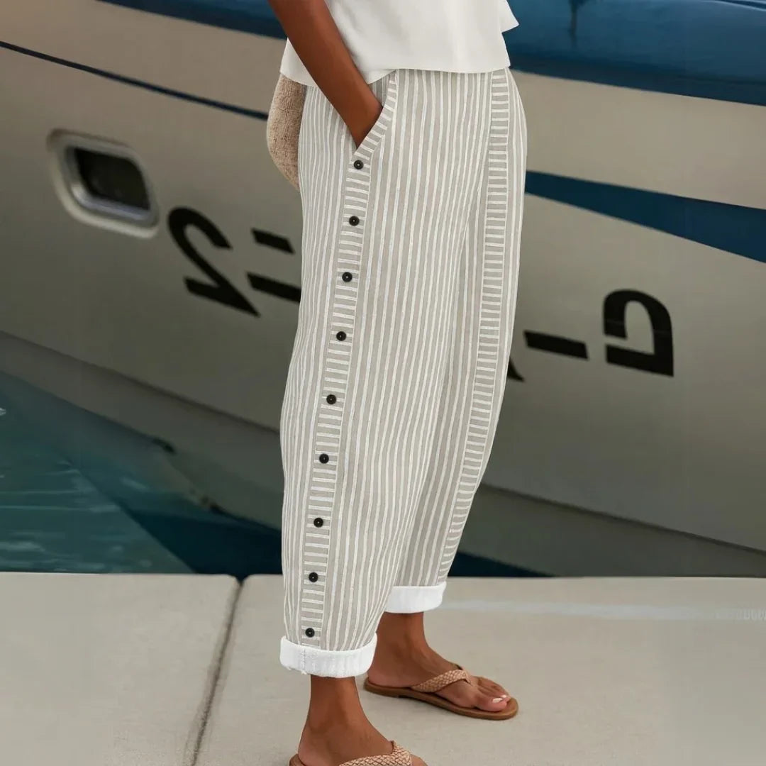 Pantalón Riviera - Rayas y Botones
