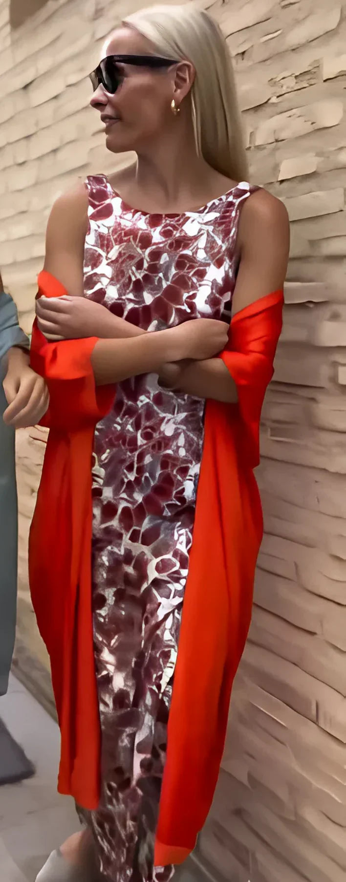 Conjunto Dos Piezas Elegante — Vestido Largo y Chaqueta Coordinada