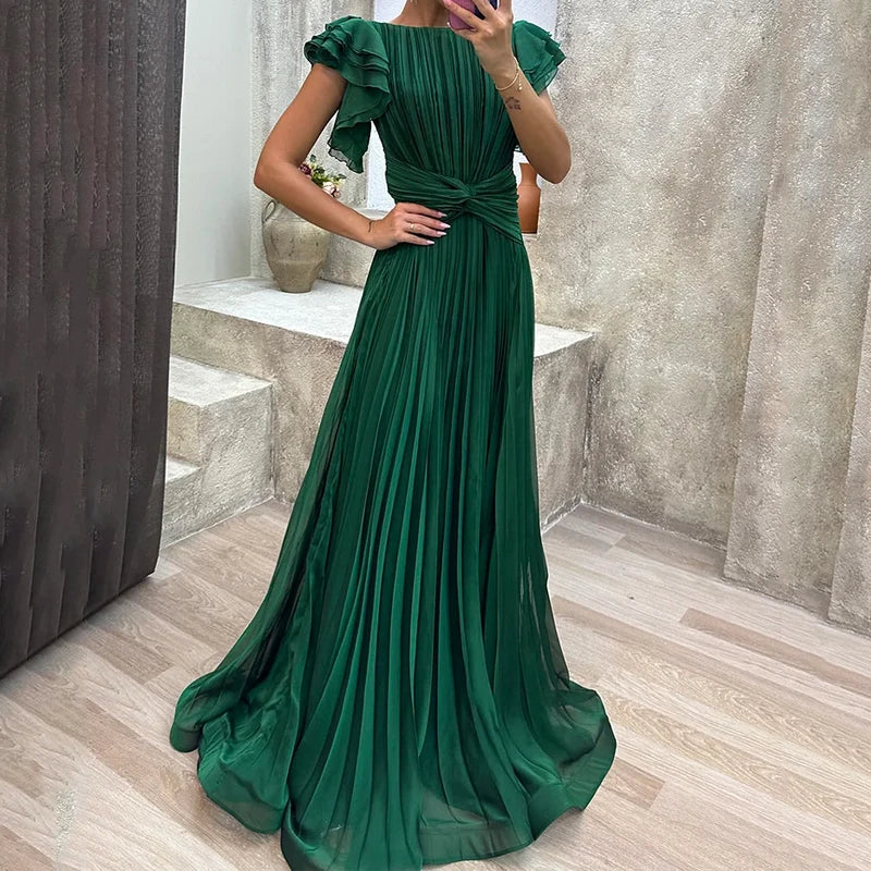 Rory — Vestido Plisado de Noche