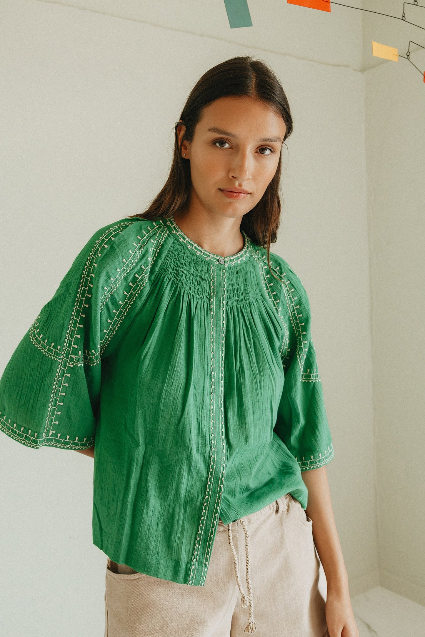 CAMISA MANGA CAMPANA