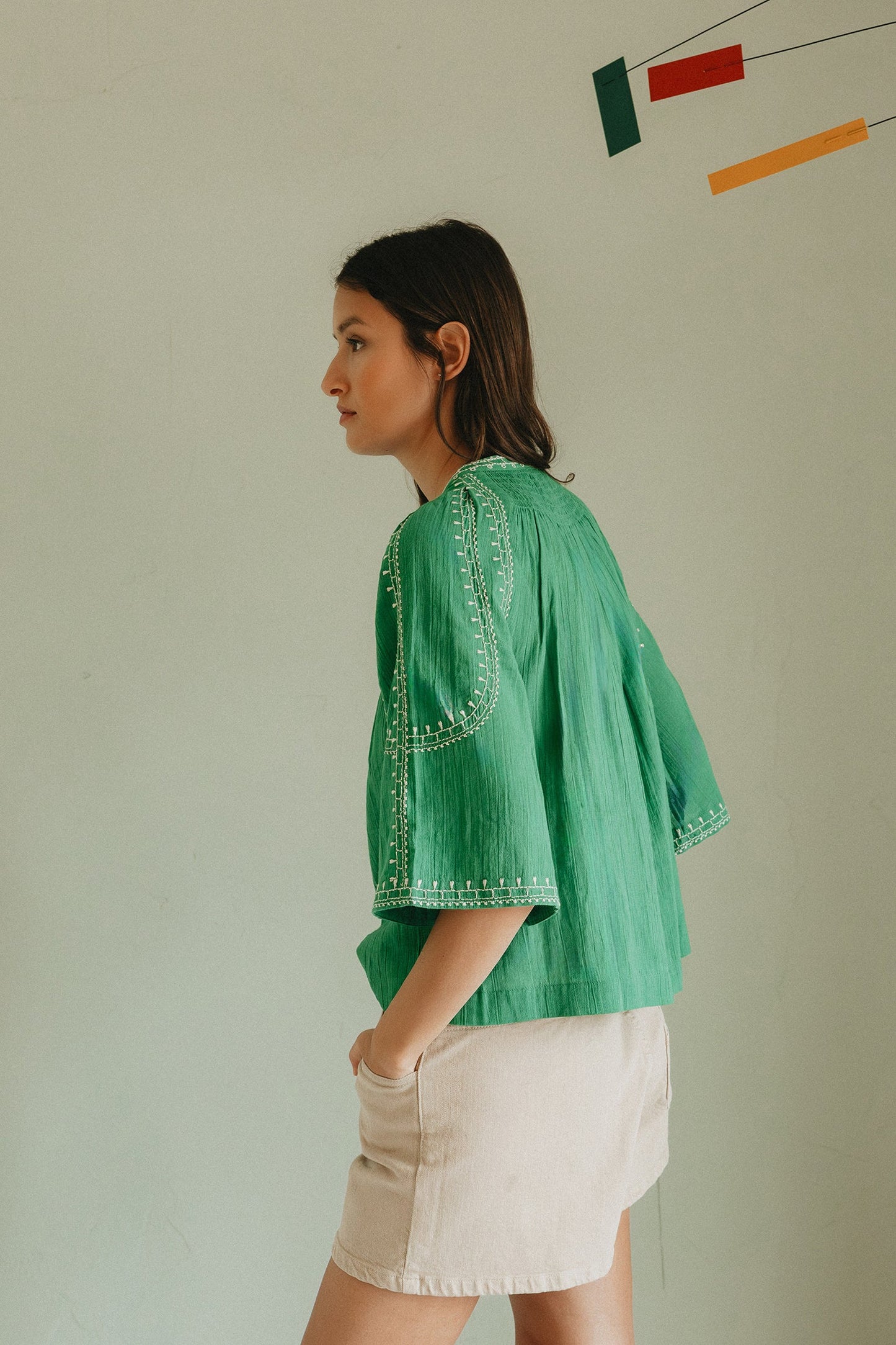 CAMISA MANGA CAMPANA