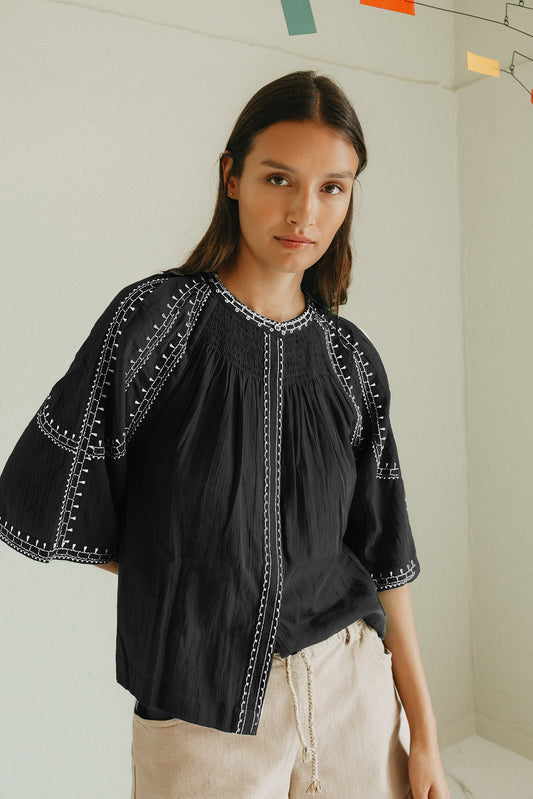 CAMISA MANGA CAMPANA