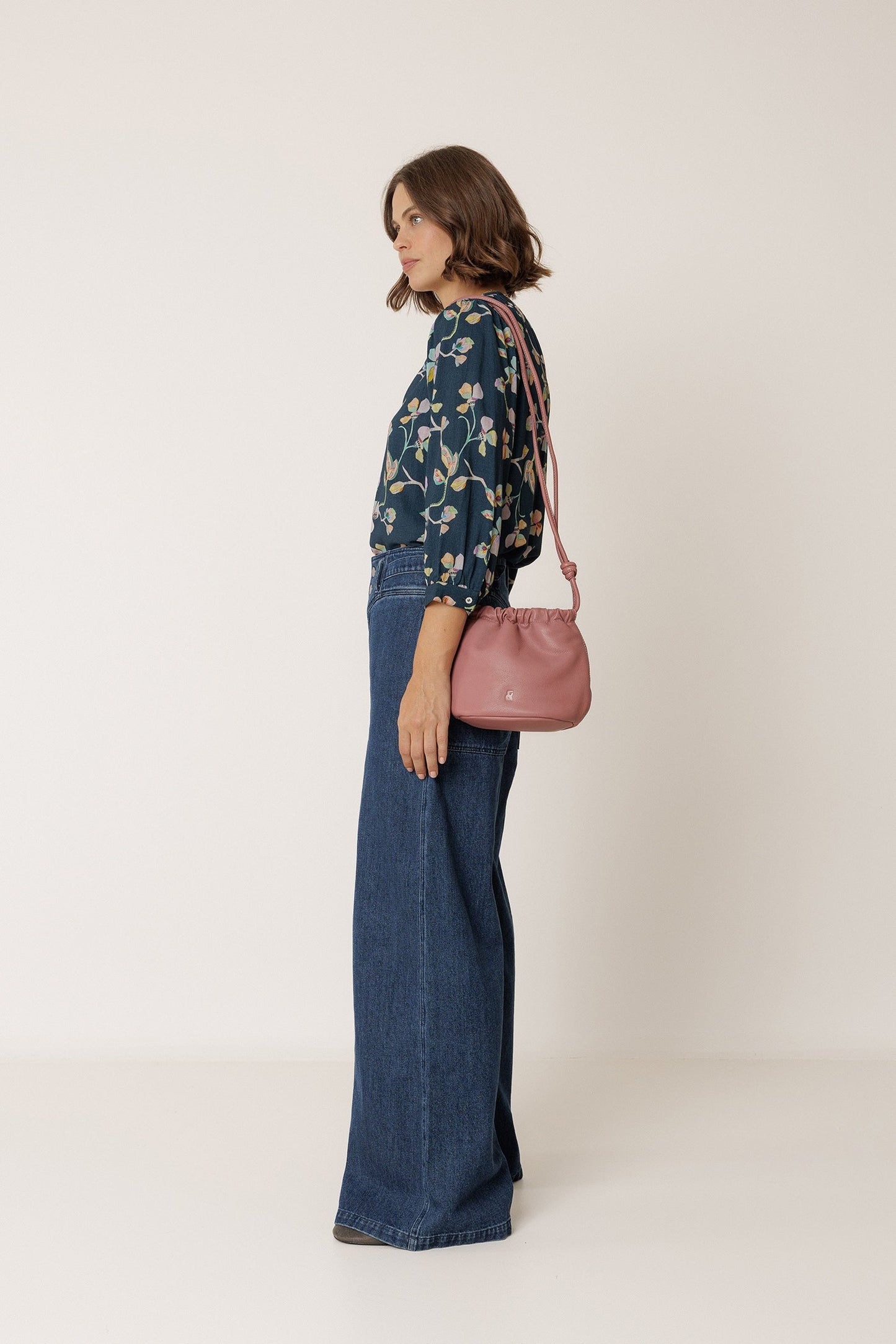 BOLSO PIEL FRUNCIDA